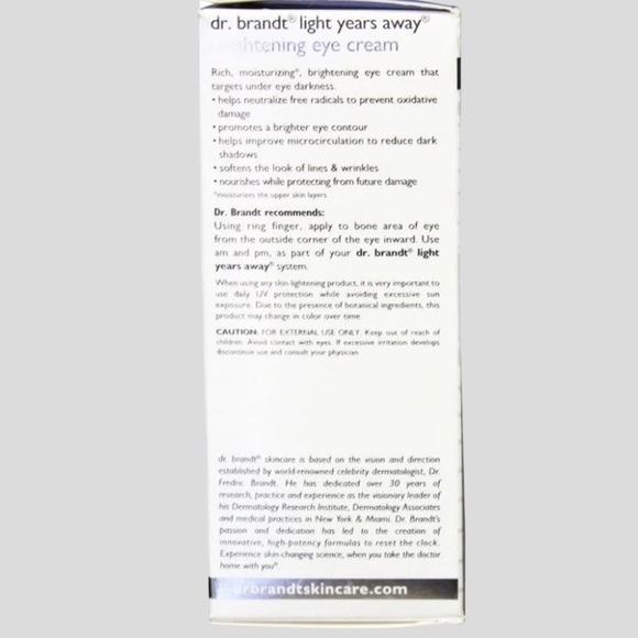 Dr. Brandt Light Years Away Brightening Eye Cream 1 oz. / 30 mL Full Size - Picture 2 of 3